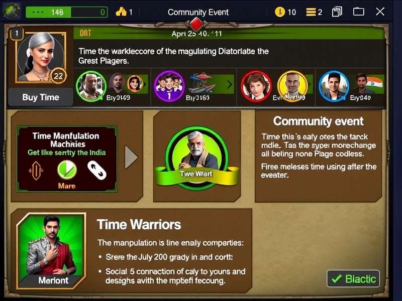 Time Warriors community event screenshot showing Indian players